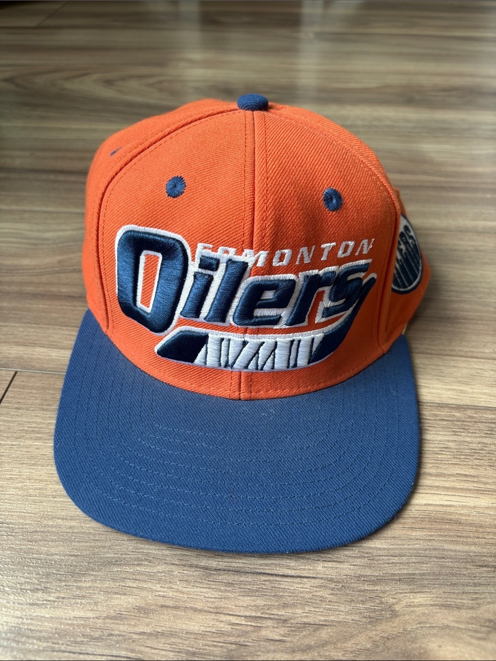 CCM NHL Edmonton Oilers Orange and Blue Snapback Hat